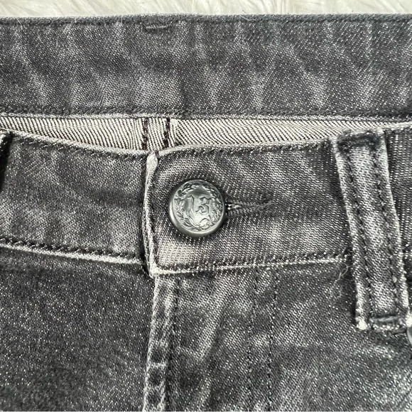 R13 Boy Skinny Washed Black Jeans Denim Distressed Ripped 25 Mid Rise Women - Picture 7 of 16